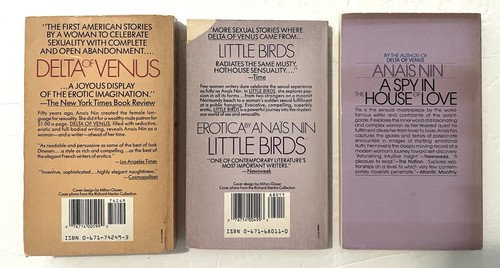 3 Novels by Anaïs Nin- Delta of Venus, Little Birds, A Spy in The House of Love - Picture 2 of 5