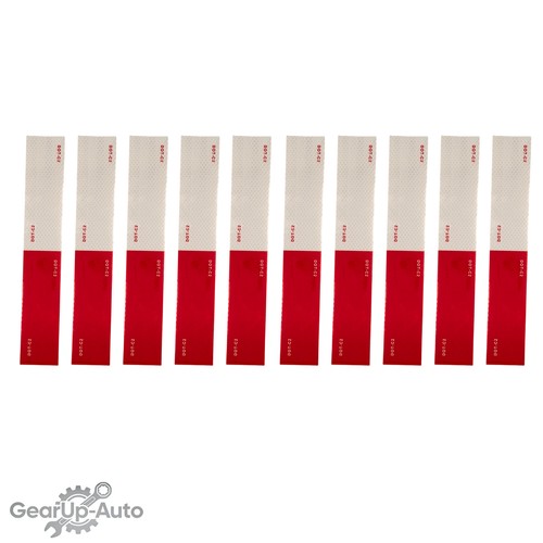 10 pcs DOT-C2 Conspicuity Reflective Tape 2x12” Red White Strip Trailer RV Truck