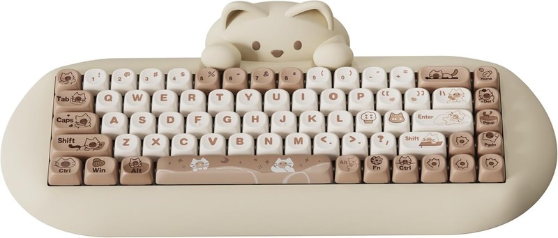 YUNZII C68 Wireless Mechanical Keyboard, 65% Gaming Hot Swap,Triple Mode
