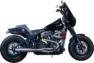 S&S Cycle 2-into-1 Superstreet Exhaust Stainless 50-State M8 Softail 550-0996B