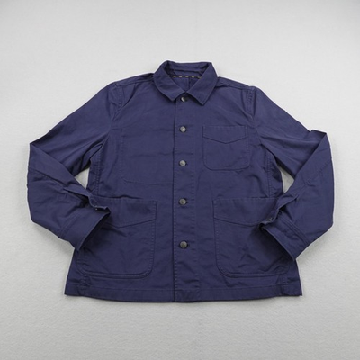 #ad Brooks Brothers Jacket Mens Medium Navy Blue Military Field Chore Sport Coat $64.97