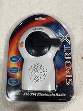 NIB GPX SportX AM/FM Flashlight Radio Model FR2815