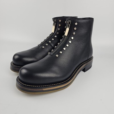 ALEXANDER MCQUEEN Maker Black Leather Ankle Boots New/Authentic