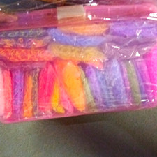 Kids Bead Kit Assorted Color Beads Charms Pink Plastic Organizer Carry Case