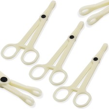 Disposable Piercing Clamps - 25Pcs Piercing Forceps Rounded Slotted Septum Cl...