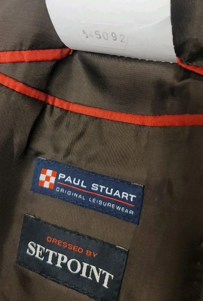 Paul Stuart Men's 44R Linen Cotton Blazer Sport Coat Suit Jacket VTG Striped New - Image 2 of 4