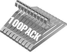 Wire Metal Clothes Hangers Bulk 100 Pack for Standard Size Suits, Coats, Shir