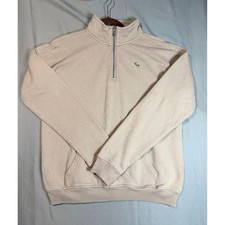Abercrombie Kids Tan Khaki Quarter Zip Sweatshirt Pullover Size 15/16 XL