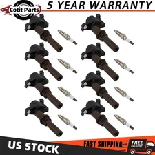 8X Ignition Coils and 8X Iridium Spark Plugs For Ford F150 4.6L 5.4L DG521 FD509