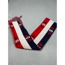 Knitmakers USA Patriotic Red White & Blue Stripes Knit Scarf