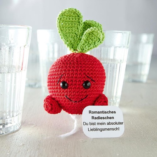 Emotional Support Veggies. Kleine Häkelfiguren mit positiven Botschaften Es - Bild 3 von 6