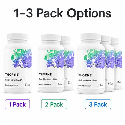THORNE Basic Nutrients 2/Day Multivitamin 1-3 Pack 60 Capsules