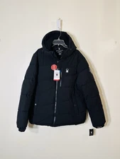 Spyder stretch hooded full zip insulated jacket black NWT size L $229.00