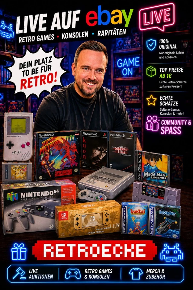 Retro(ECKE) Games Live Stream für Sammler und Zocker!