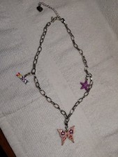 TCP Child's Place 16" Necklace W/2" Extender Silvertone W/charms