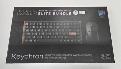 Keychron K2 HE Wood Frame Wireless Magnetic Switch Keyboard & Mouse Elite Bundle