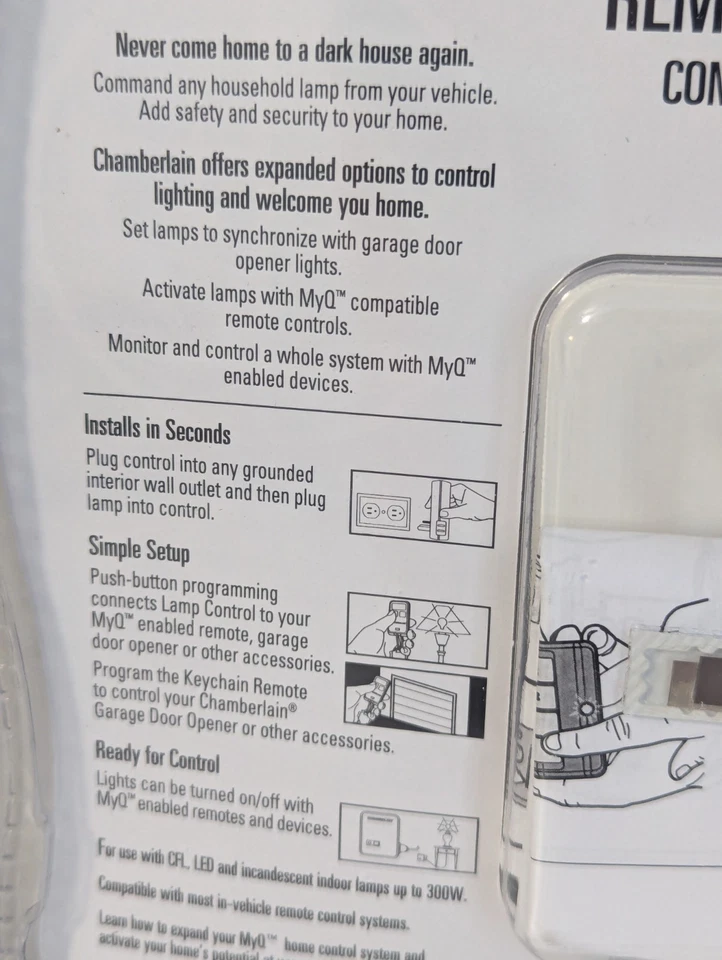 Control de lámpara inteligente Chamberlain MyQ para control de aplicación inteligente PILCEV-P1 nuevo Foto 4 de 4