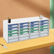 24 Slots Paper  Mail Organizer File Classification Cabinet Literature Organizer