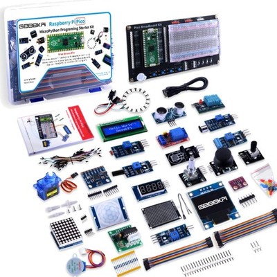 Micro Python Programmierkit für Raspberry Pi Pico inklusive LCD Display Bread...