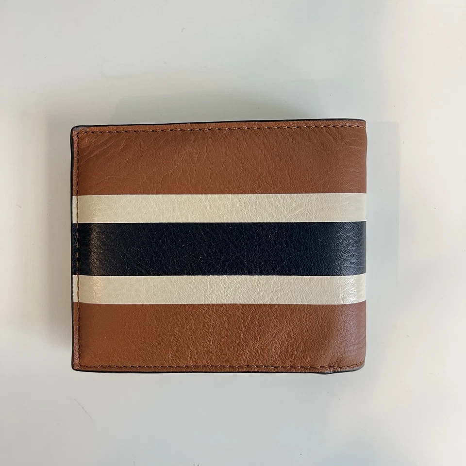 Carteira Coach nova com etiquetas F75086 identificação compacta couro selim 3 em 1 carteira com tira - Imagem 3 de 4