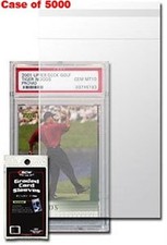 Case of 5000 BCW Resealable Graded Baseball Trading Card Poly Sleeves bags