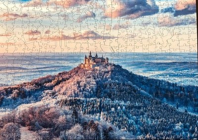 Schloss Wentworth Hohenzollern, Deutschland 500 Teile Puzzle Roter Himmel
