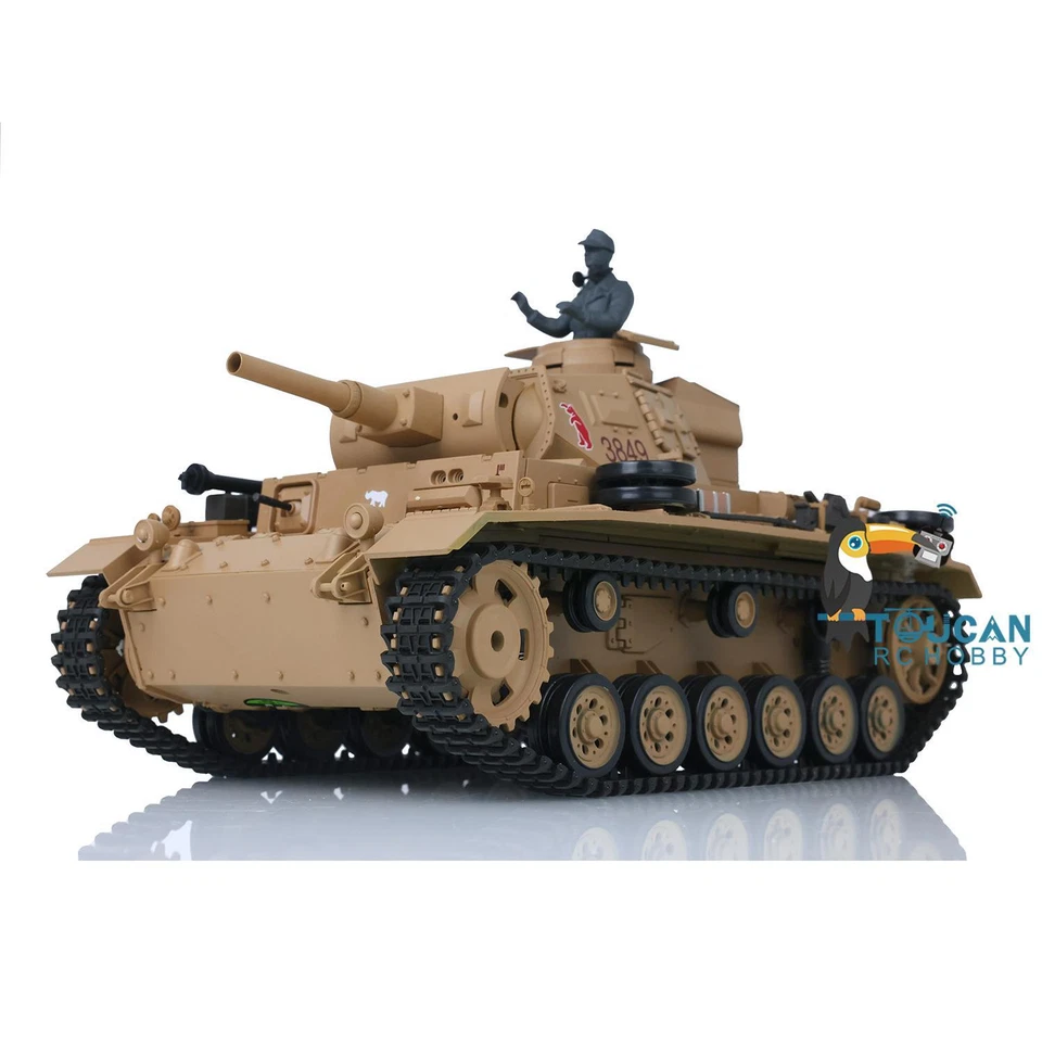 Henglong 1/16 7.0 Plastic German Panzer III H RTR BB RC Tank 3849 IR Battle - Image 2 of 4