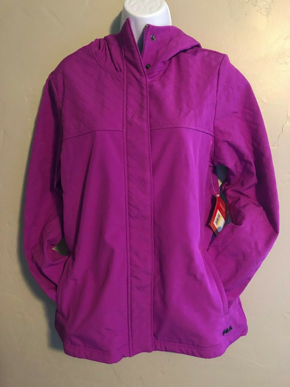 Giacca con cappuccio e zip intera Fila donna legata insieme ~ MD ~ LW163QP6 525 ~ fucsia $110
