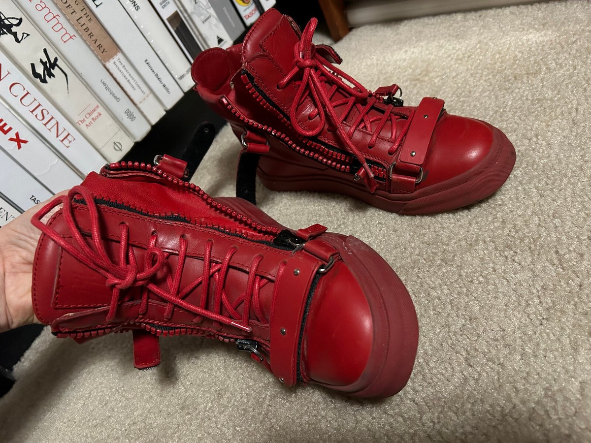 GIUSEPPE ZANOTTI red WOMENS SHOES (Size 37, U.S. 7) Zip Hi GIUSEPPE ZANOTTI red WOMENS SHOES (Size 37, U.S. 7) Zip Hi