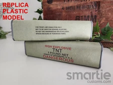 2 - FAKE TNT 1 lb Block Army Corps Engineers - Plastic Replica