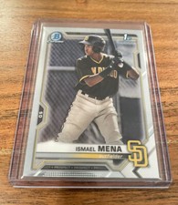 2021 1st Bowman Chrome Prospects Ismael Mena NRMT+ Rookie Padres Cubs