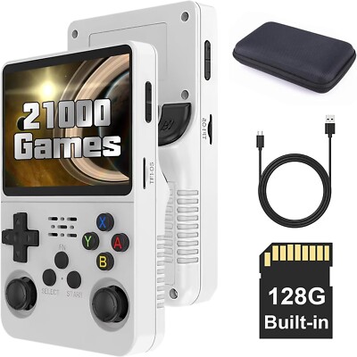 R36S Handheld Spielekonsole Videospielkonsole 128G Game Player mit 21000+ Spiele