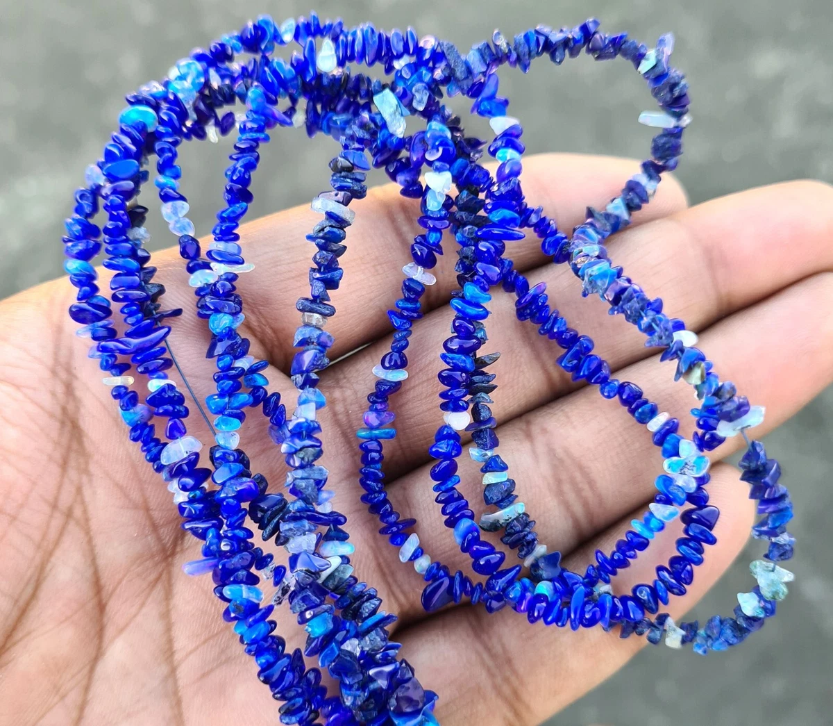 Natural blue deals opal necklace