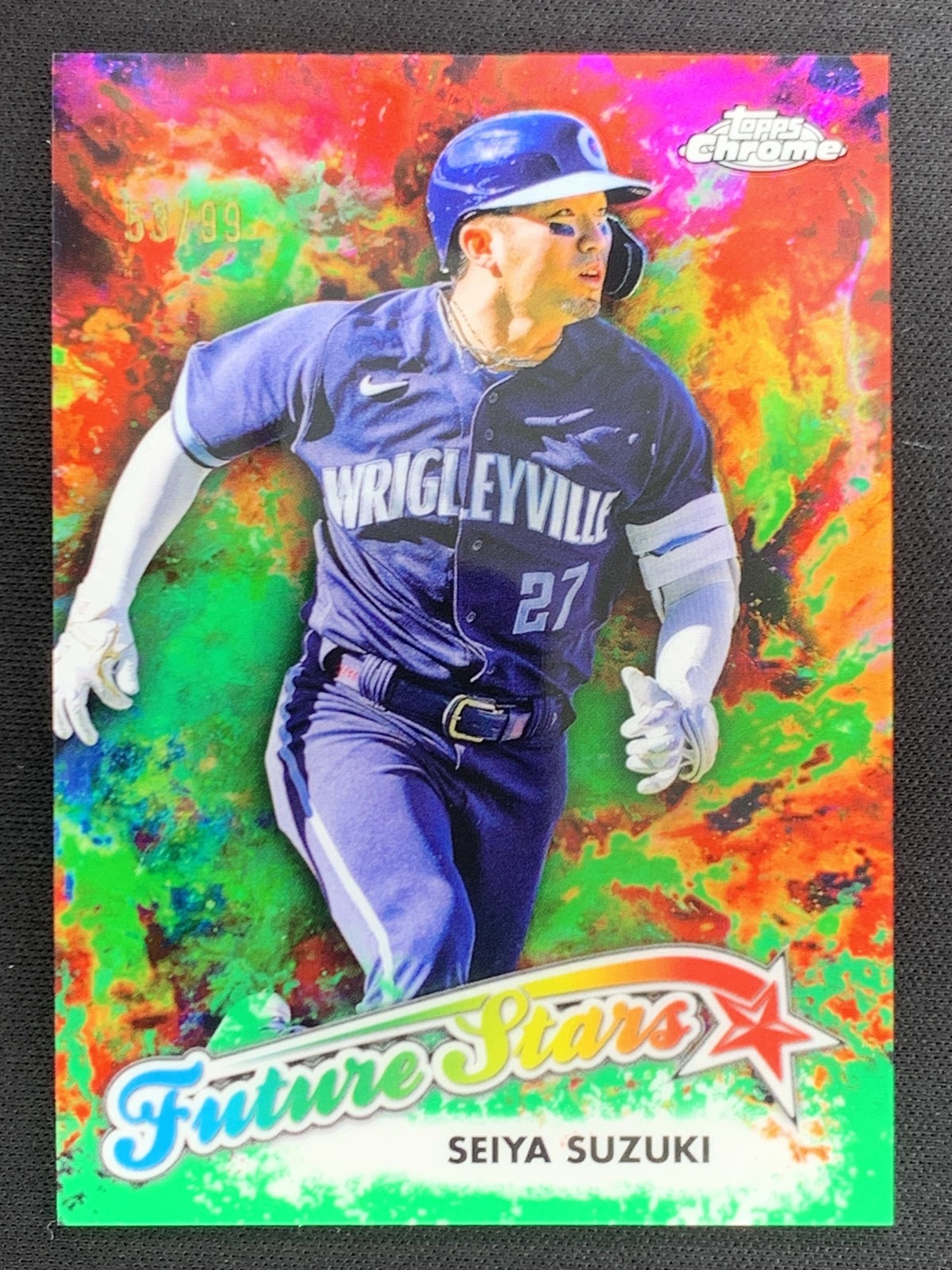2023 Topps Chrome Seiya Suzuki Future Stars Green /99 Cubs LK023