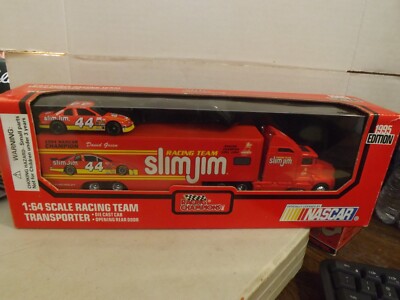 1995 Racing Champions Racing Team Transporter Semi Truck Slim Jim & Stock Car