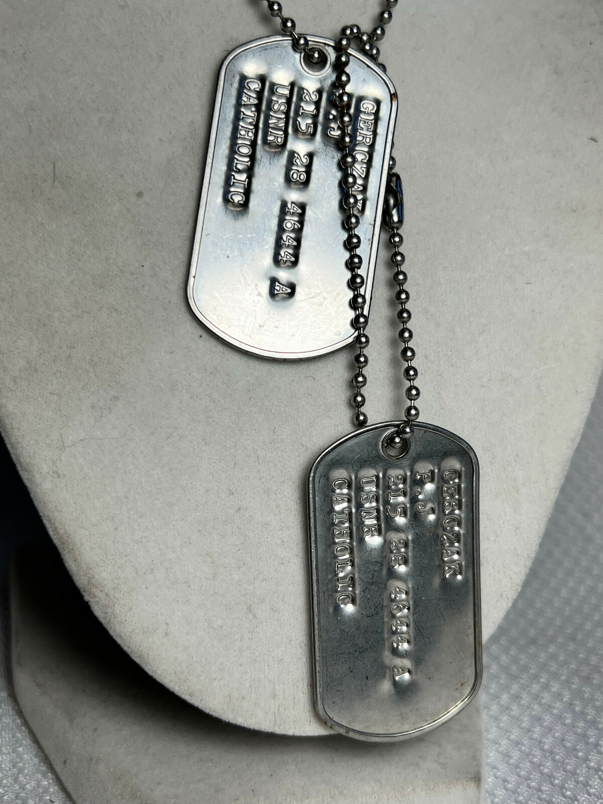Military Gear Vietnam Era Solider Pair Of Dog Tags Gerczak P.J. USNR  Catholic | eBay