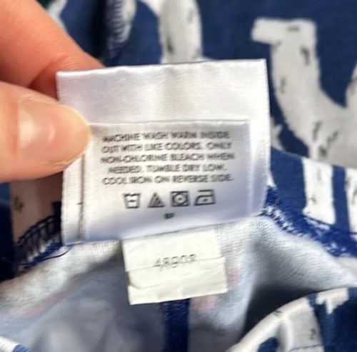 Hanna Andersson Yeti For It Blue Bigfoot Christmas Pajama Pants 5 FLAW - Picture 7 of 7