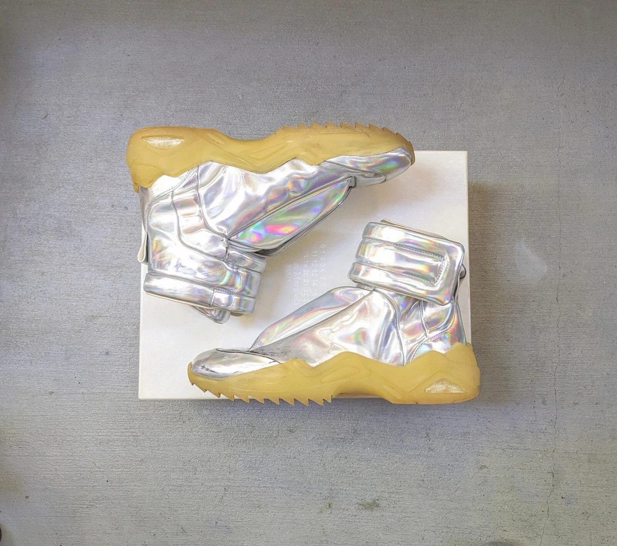 Maison Margiela New Future Silver Iridescent Men 10 43 Nylon High  