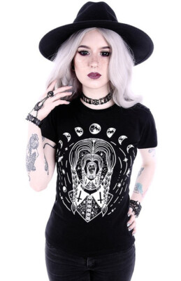 Restyle Goth T-Shirt - Trippin Wednesday - Gothic Emo Oversized Top