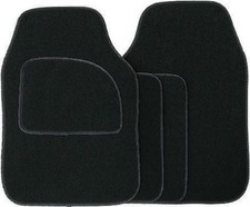 4 Piece Car VAN SUV Mat Set Universal Fit Floor Anti Slip Cargo Velour Black