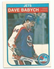 DAVE BABYCH 1982-83 O-PEE-CHEE CARD NEAR MINT CONDITION WINNIPEG JETS