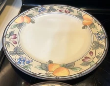 Mikasa Intaglio GARDEN HARVEST CAC29 12 3/4" ROUND SERVING PLATTER Chop Plate