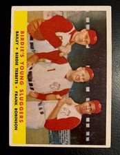 1958 Topps #386 Birdie's Young Sluggers EX-MINT Frank Robinson Birdie Tebbets