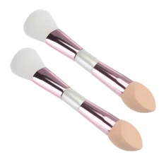 2pcs Concealer Brush Portable Makeup Brushes Eyeshadow Brush Powder Brush