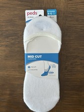 BRAND NEW WOMEN'S SIZE 8-12 PEDS NO SHOW CUSHION MID-CUT 6 PACK SOCK