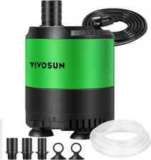 VIVOSUN 660 GPH 35W Submersible Water Pump,w/ Adjustable Water Flow,4.9ft Tubing