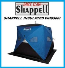 Shappell WH6500I Insulated Portable Pop Up Ice Fishing 7.5' x 7.5' shelter Tent