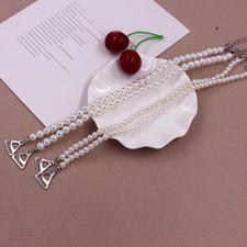 Bra Straps Bra Chain Imitation Pearls Shoulder Straps Intimate Accessorie Adjust