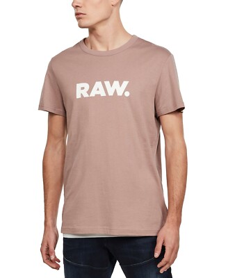 G-Star RAW Men's Chocolate Berry Holorn Logo Graphic Crew Short