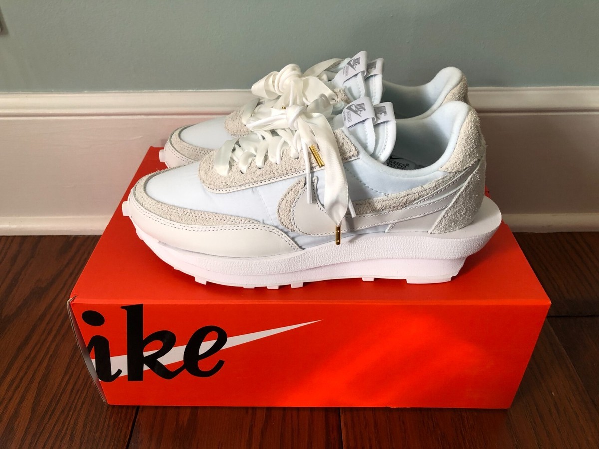 Nike Sacai LD Waffle White Nylon BV0073-101 Men's Size 7 IN Nike Sacai LD Waffle White Nylon BV0073-101 Men's Size 7 IN